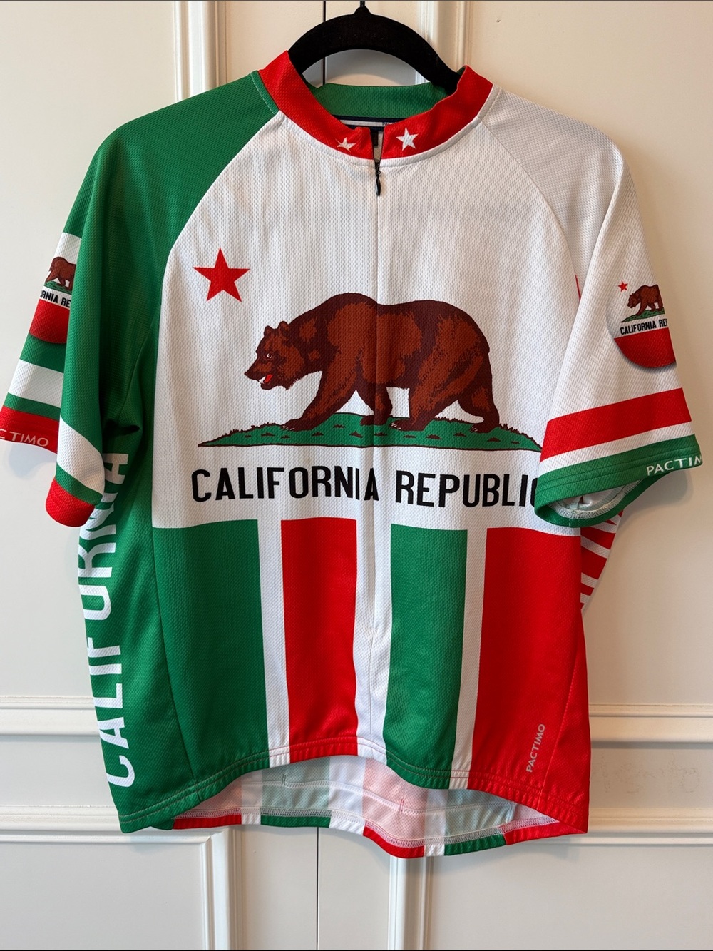 California Republic Men's Cycling Jersey - Green/Red/White